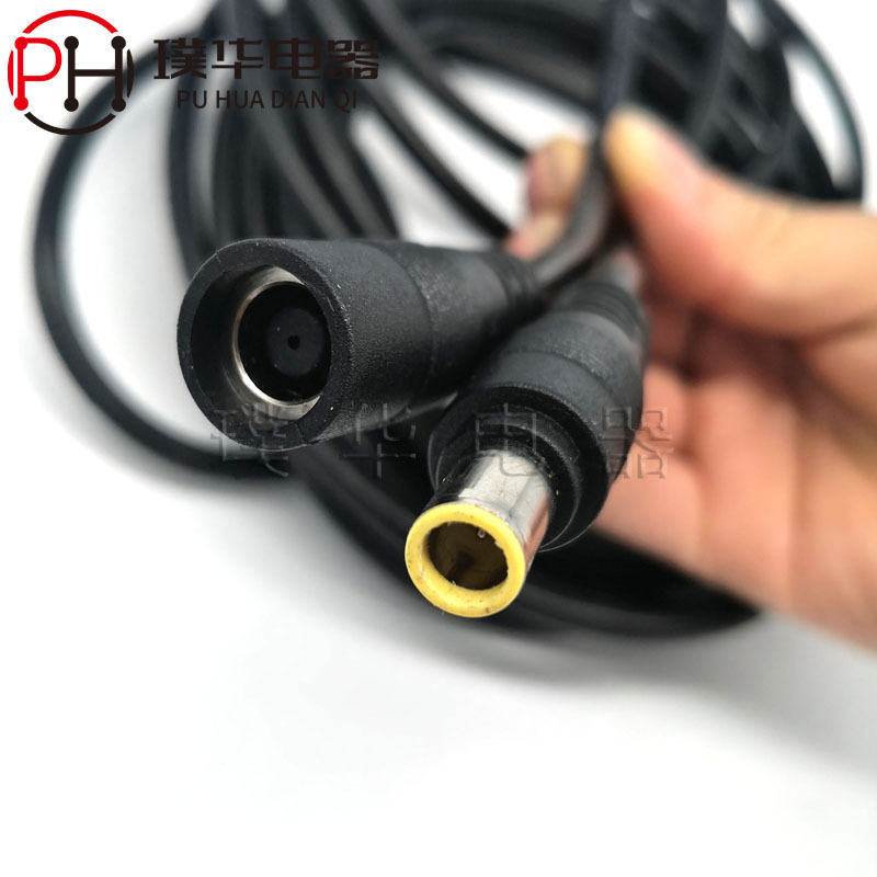 DC7909储能电池充电延长线 14AWG加粗太阳能连接线8.0公头转母头