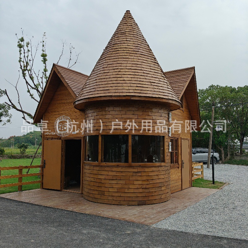 定制儿童游乐城堡木屋实木露营基地木屋景区售票厅游戏房欢迎木屋