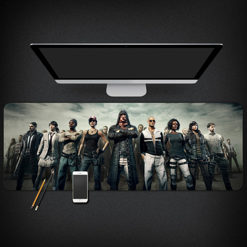 防水超大号游戏鼠标垫子电竞网吧专用英雄联盟cf吃鸡加厚锁边桌垫