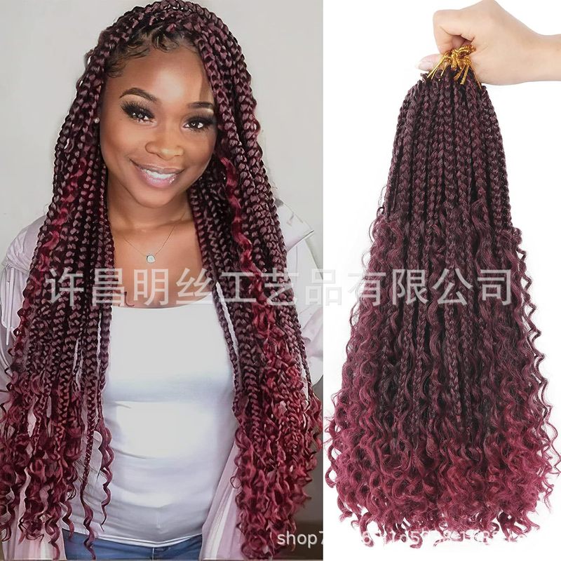 非洲热销三股飞子Box Braids braids crochet hair 三股辫钩针发|undefined