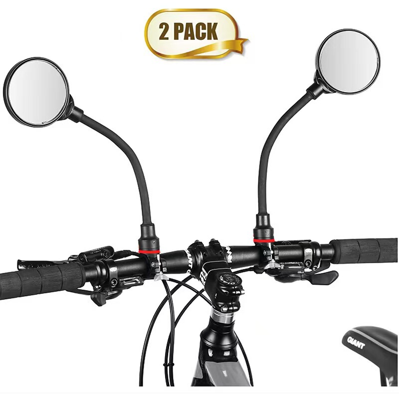 Bicycle Rearview Mirror, Electric Bike Rearview Mirror, Universal Long-Stem Rearview Mirror for Mountain Bikes, Adjustable Flexible Tube Rearview Mirror Bicycle Rearview Mirror, Electric Bike Rearview Mirror, Universal Long-Stem Rearview Mirror for Mountain Bikes, Adjustable Flexible Tube Rearview Mirror