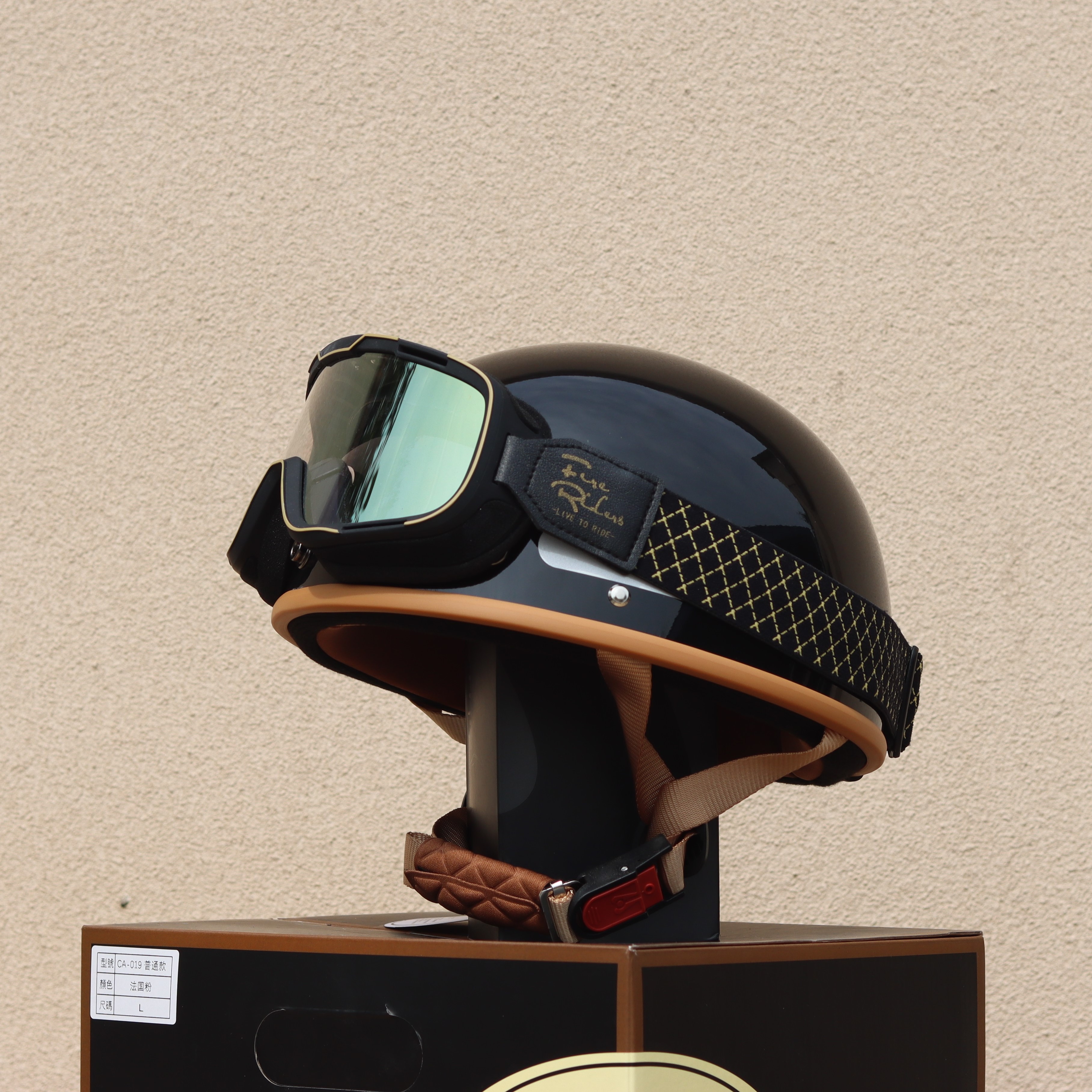 Taiwan Retro Half Helmet Motorcycle Electric Lightweight 3C Summer