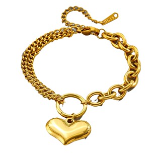(Cross-border trading), retro golden bracelet stainless steel hip-hop style, European style, internet celebrity, simple and elegant design, does not fade 5