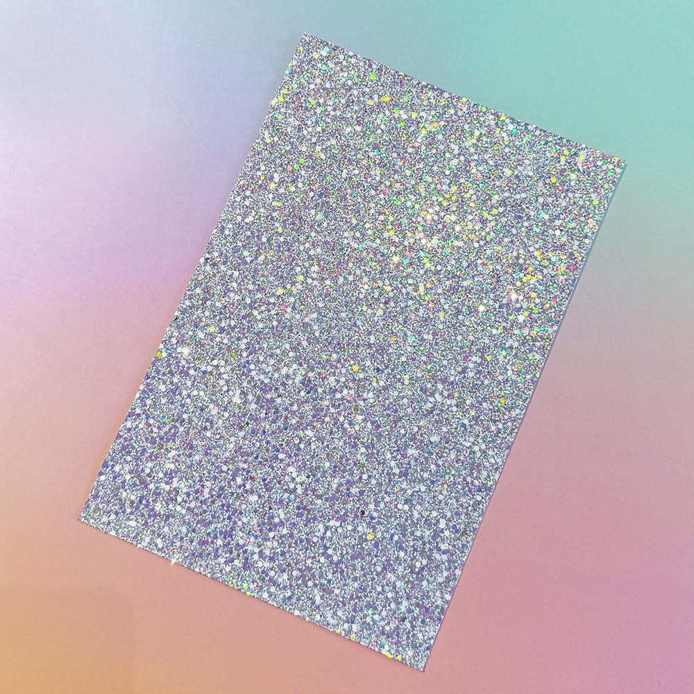 Glitter tela caliente DIY polvo blanco gradiente brillante Glitter cuero brillante Glitter tela brillante brillante image 23