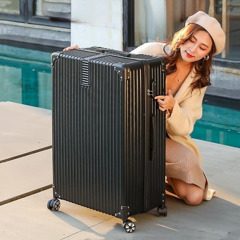 [Fábrica de selección estricta] maleta de 24 pulgadas rueda universal masculina duradera cremallera de estudiantes varilla de tracción de rueda universal