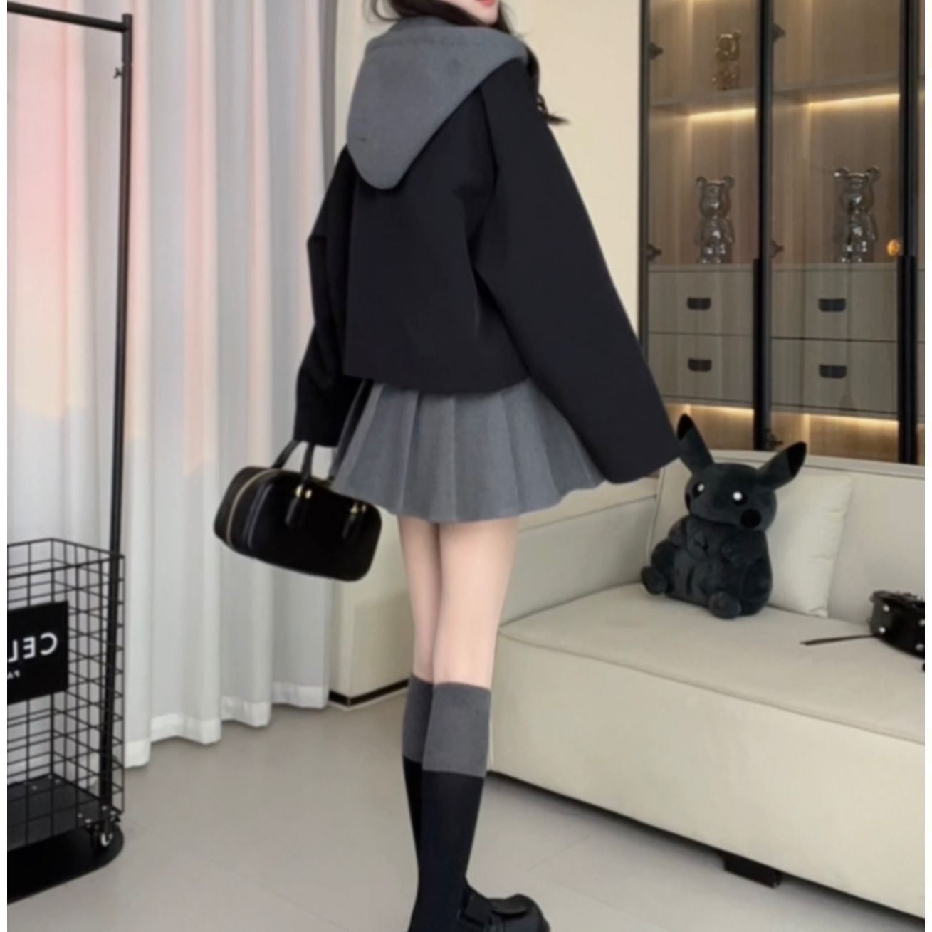 2025两件衣裙拼接外套西装设计春季新款短裙宽松休闲学院洋气