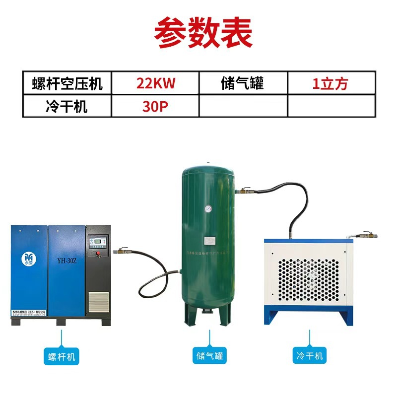 Bộ máy trục vít tần số nguồn 22KW/30HP/3.6m2min
