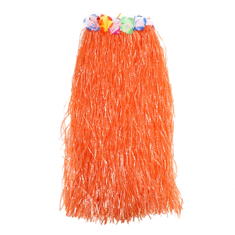 Fábrica al por mayor de hierba hawaiana falda cintura elástica niños adultos rendimiento vestir falda de hierba guirnalda sujetador