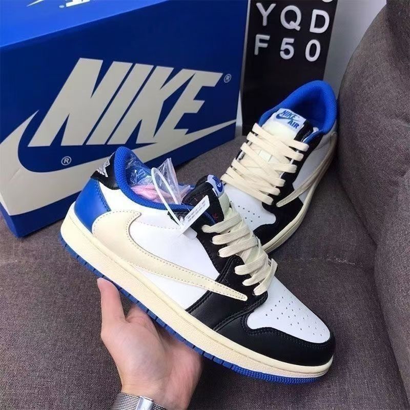 & ⇞ 人気の純正AJ1バーブ、男女カップル向けカジュアルインスニーカー、多用途トレンドスニーカー、ソフトソール、高見え|undefined