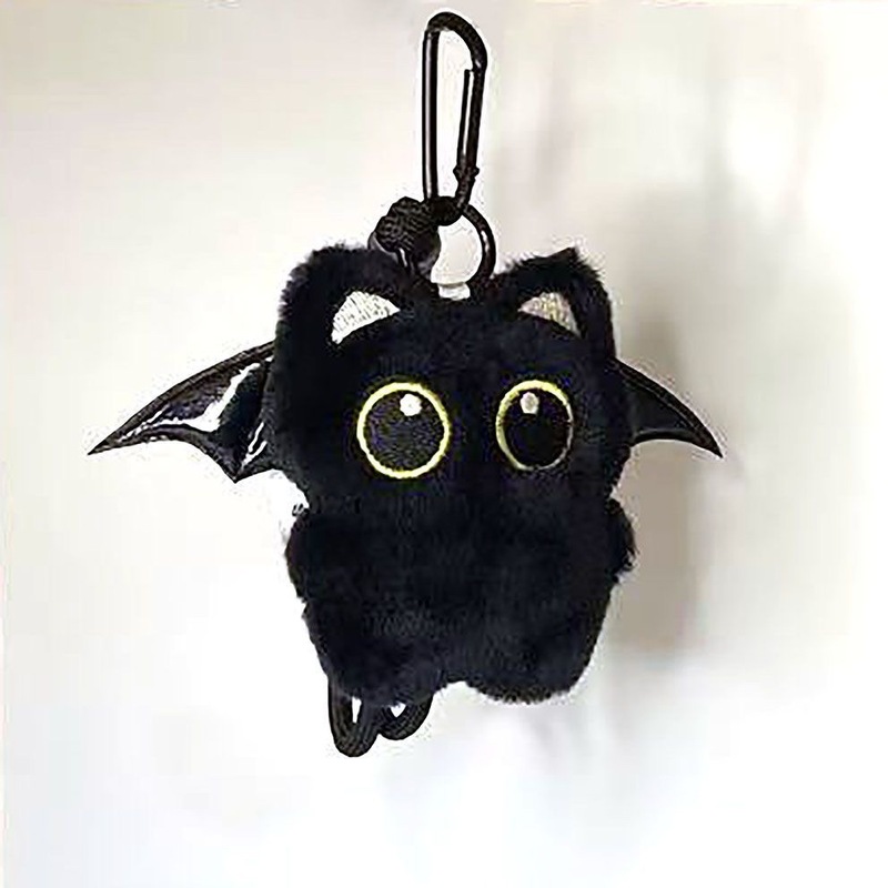 ゴーストウィングスリトルブラックキャットペンダントビッグアイズパンクかわいいバッグペンダント学生バッグペンダントカップルギフト|undefined