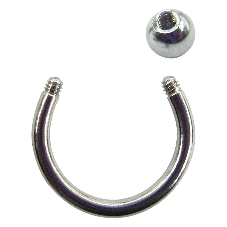 Meier Stainless Steel Eyebrow Nail Outer Teeth Horseshoe Ring C-Shaped Open Nose Ring Breast Ring Vaginal Ring Body Piercing Jewelry