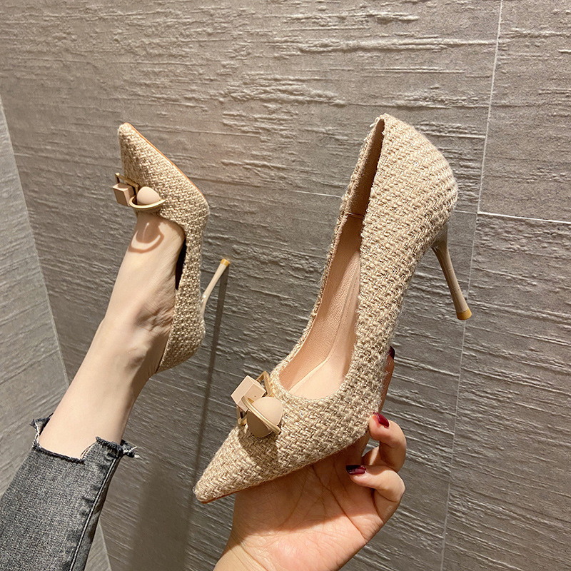 91806 French-Style Fresh and Elegant High Heels, 2026 New Model, Socialite Black Stiletto Pointed Toe Shallow Single Shoes 91806 French-Style Fresh and Elegant High Heels, 2026 New Model, Socialite Black Stiletto Pointed Toe Shallow Single Shoes