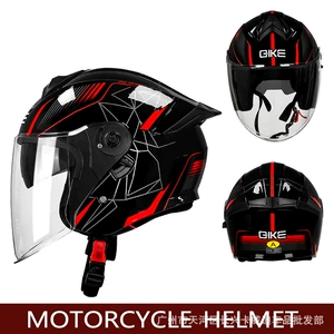 Dot Certified Cross-Border Winter Motorcycle Helmet for Women, Lightweight Full-Face Helmet for Riding Motorcycles, Large Field of View, Three-Quarter Size for Men with Large Heads