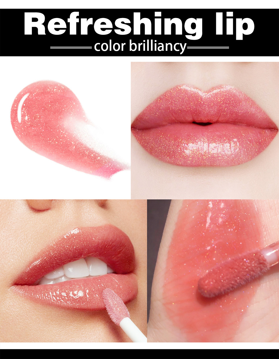 Cute Solid Color Plastic Lip Gloss display picture 4