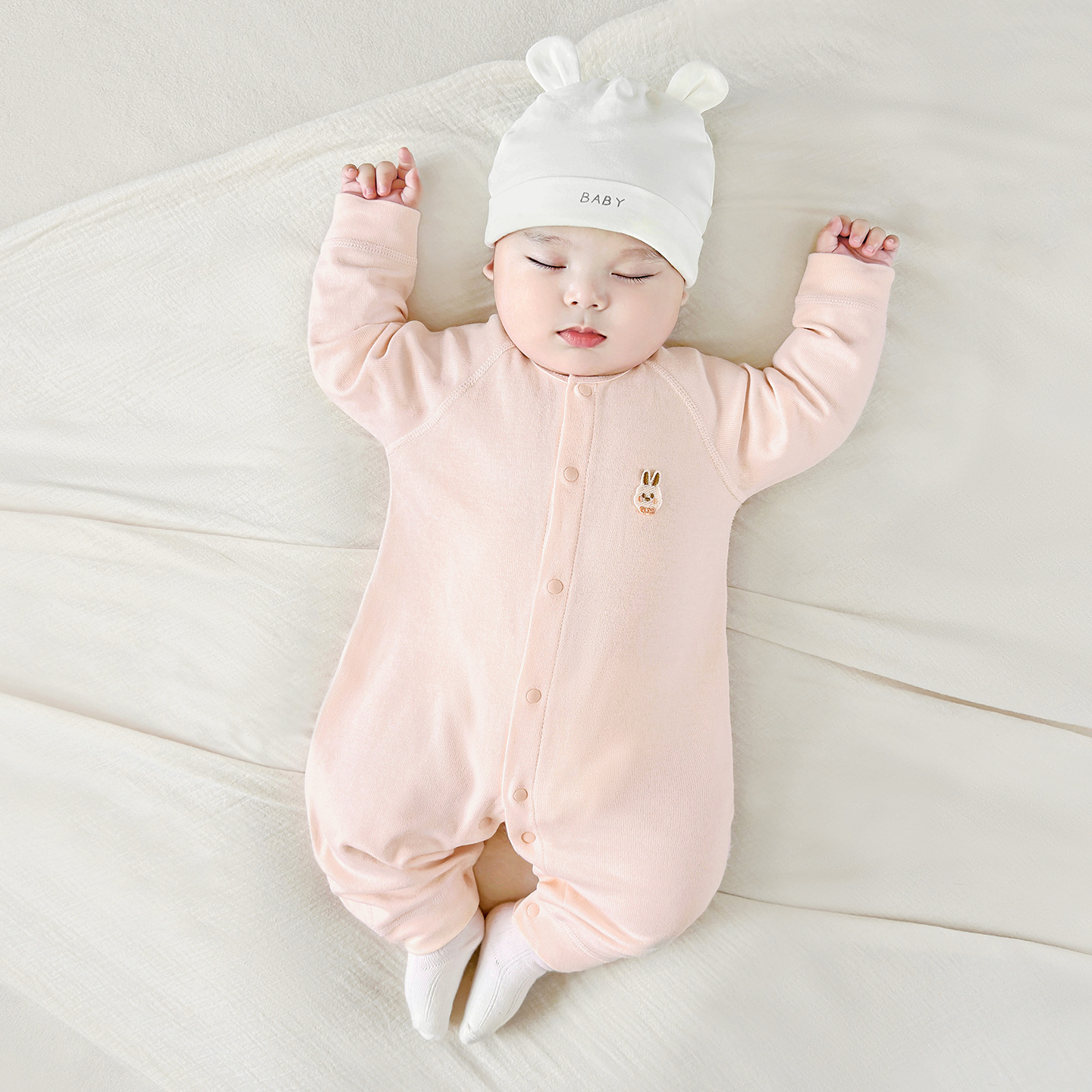 Primavera y otoño, camiseta infantil, camiseta delgada, pijama, luna llena, bebé, ropa de recién nacido