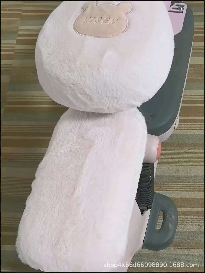 Winter universal seat cushion electric car three-piece high-value battery car seat cushion plush padded warm four-season flannel