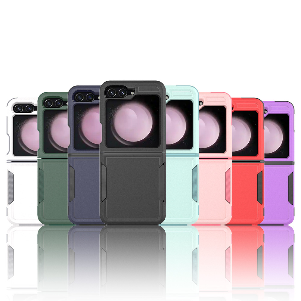 Acceso transfronterizo para Samsung Z Flip 5 / 6 embarque 2 - en - 1 caso anti-caída tpu + pc caso plegable de teléfono móvil