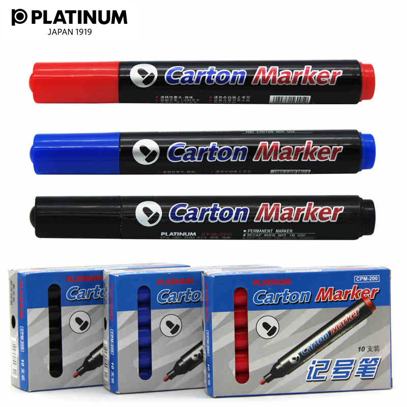 Marcador de platino Marcador de CPM-200 aceitoso Marcador aceitoso Bolígrafo de cabeza grande Negro Azul Rojo