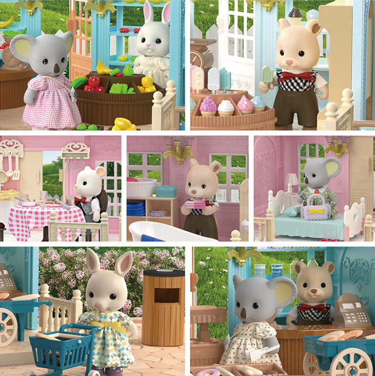 Kaola diary mini doll cartoon animal simulation matching scene Play House children's toy small gift accessories