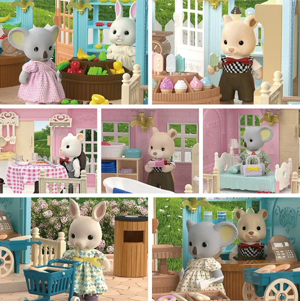 Kaola diary mini doll cartoon animal simulation matching scene Play House children's toy small gift accessories