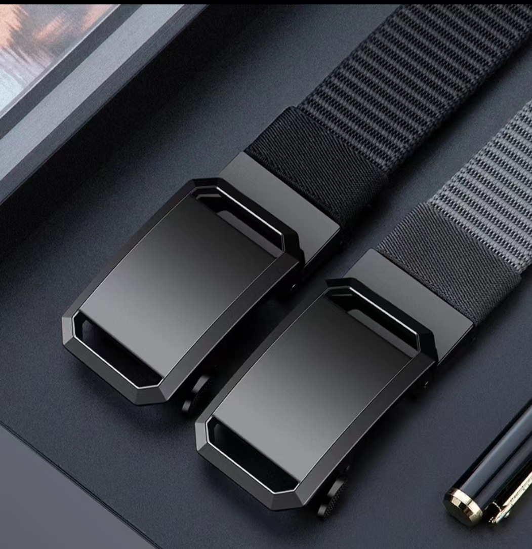 [Durable throughout ten years] Nylon tactical belt classic men's belt automatic buckle work versatile canvas pants work wear
