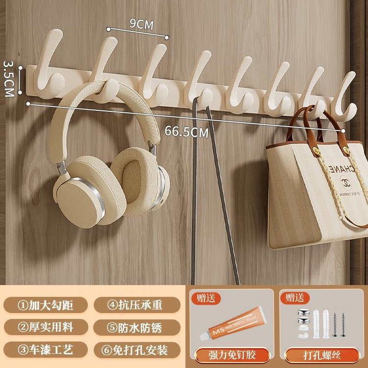 gancho de perforación no perforado tipo pared baño cocina dormitorio puerta de pared percha de ropa fuerte gancho de carga