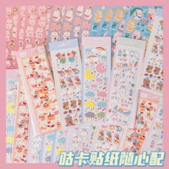 _ カードの小さい円盤のステッカーins風手の帳簿の漫画の装飾の小さい図案の女の子の子供のかわいい萌え熊の甘いです。