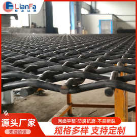 65锰钢镀锌钢丝养猪轧花网黑钢编织振动矿筛轧花网厂家销售