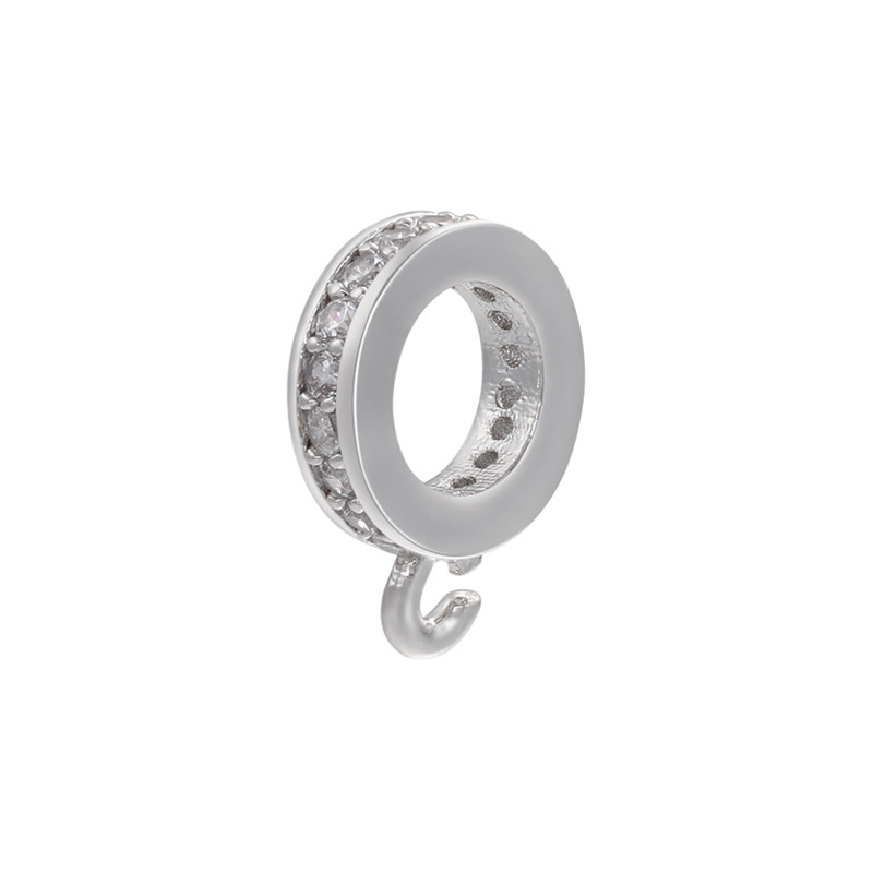 Diameter 4.5mm Jewelry Making Size 1 Piece Diameter 4.5mm Copper Zircon Round Connectors