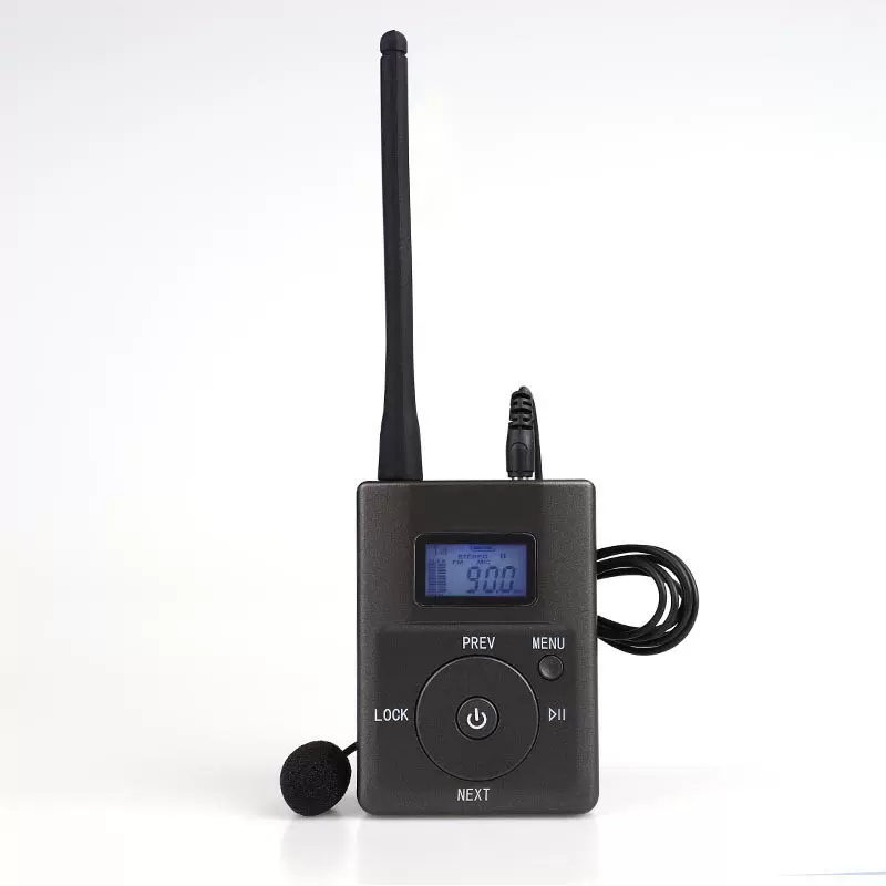 车载车用便携式FM无线调频音频发射器导游会议广场舞MP3/4发射器