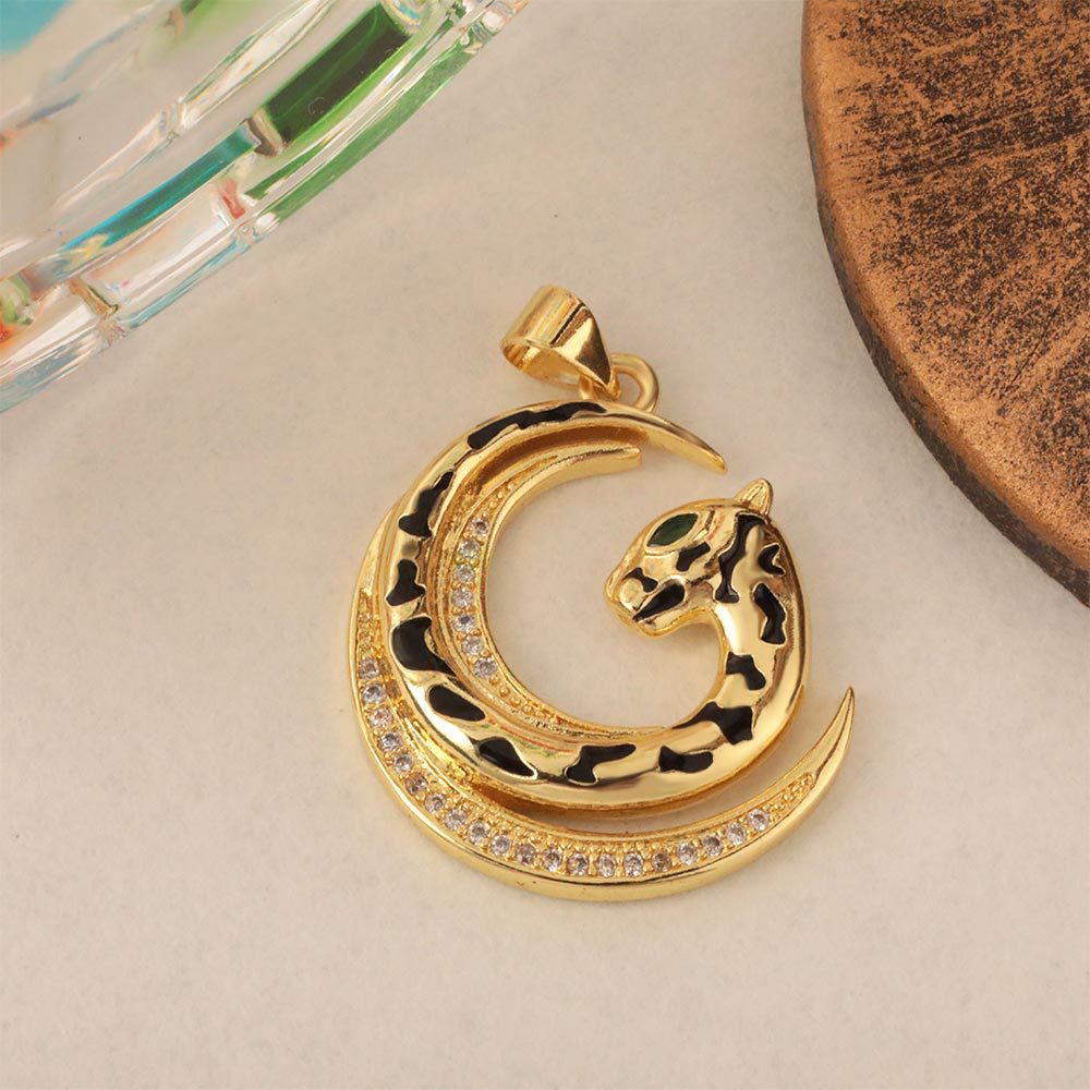 Necklace Classification 1 Piece Copper Zircon Animal Jaguar Pendant Necklace