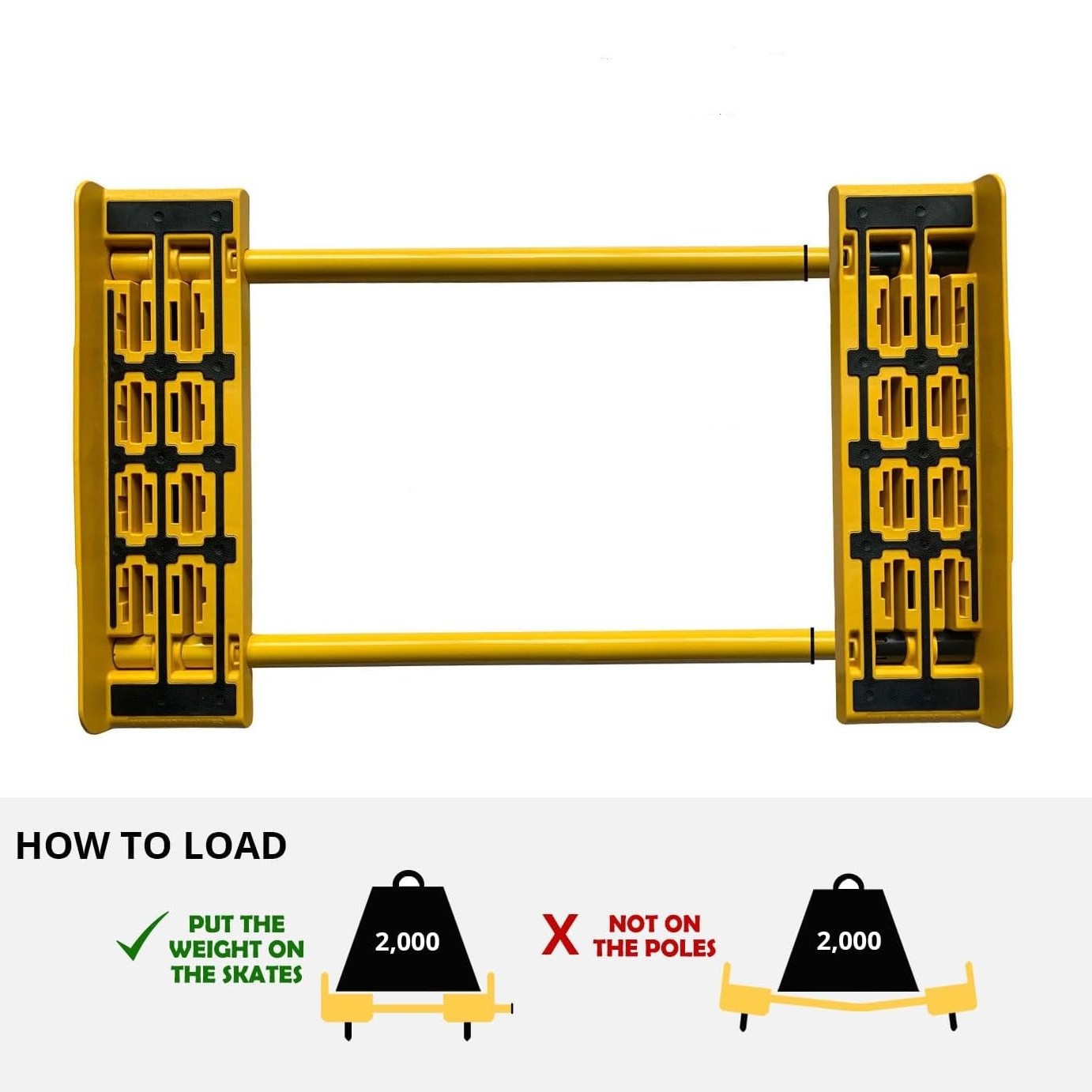 Carga nominal de 2000lb todo terreno carro móvil para el transporte de materiales de construcción electrodomésticos pesados