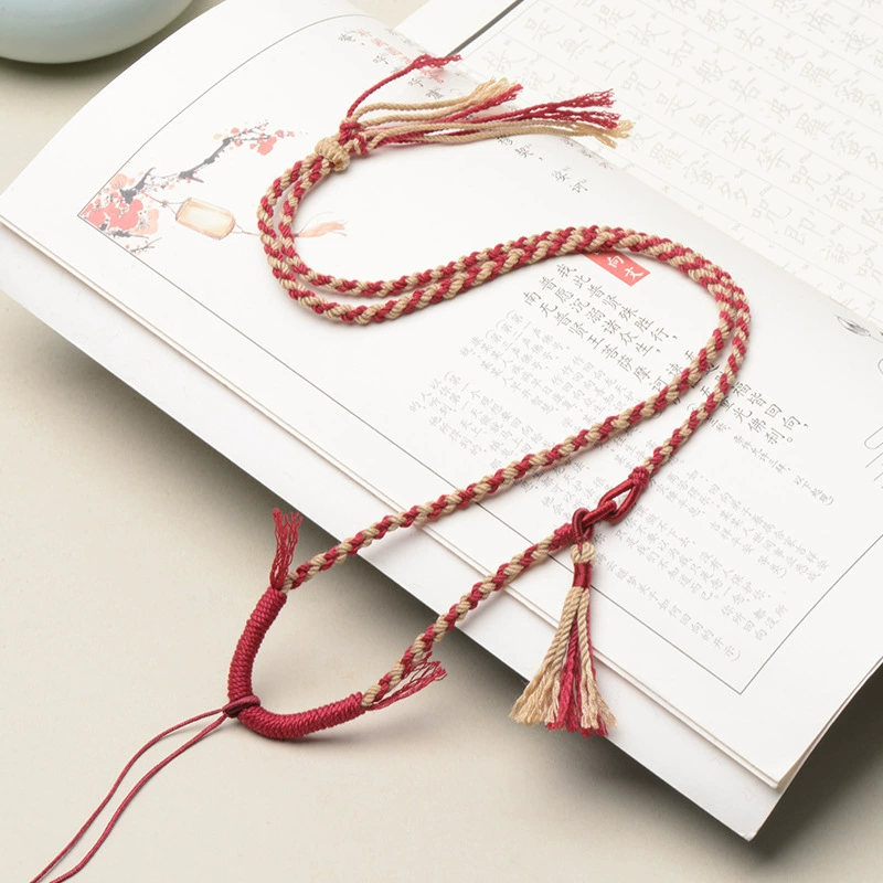 Тибетская разноцветная ручная треска из хлопчатобумажной веревки с ремешком из шею