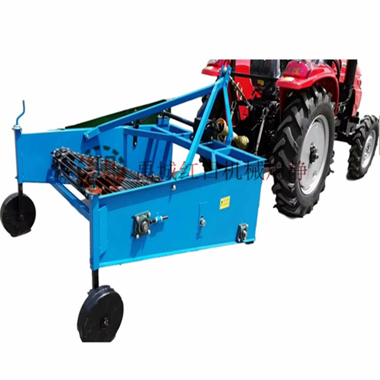 四轮车带土豆收获机   土豆挖掘机   土豆出土机  皮带土豆收获机