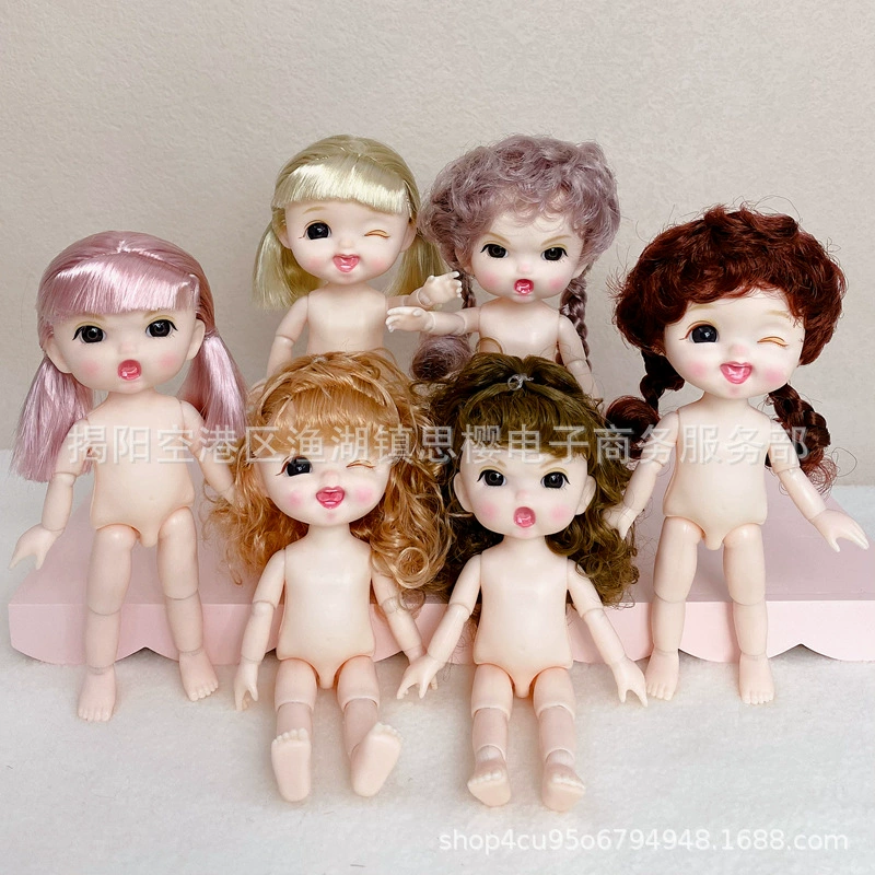 16–17 сантиметров голая кукла в виде девочки, милая кукла, 8 точек, BJD-тренировка, переодевание, макияж, 13 суставов