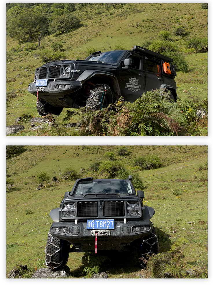 Bohu manufacturer HYR off-road vehicle series automatic anti-skid chain alloy steel ice-breaking snow wear-resistant anti-skid chain