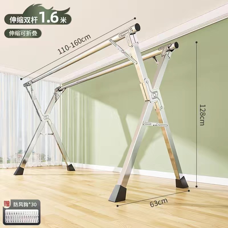 두꺼운 모든 강철 1.6m 이중 극 + 30개의 공기 후크