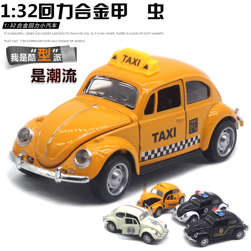 1:32 Alloy Beetle Classical Car Model Police Car Taxi Racing Pull Back Car Model Amazon Hot Sale 1:32 Alloy Beetle Classical Car Model Police Car Taxi Racing Pull Back Car Model Amazon Hot Sale