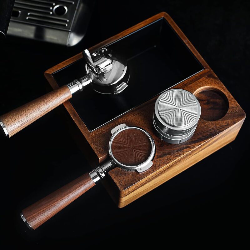 Wooden Coffee Utensils, Coffee Knock Box, Multifunctional Portable Filter Stand, Wooden Espresso Container