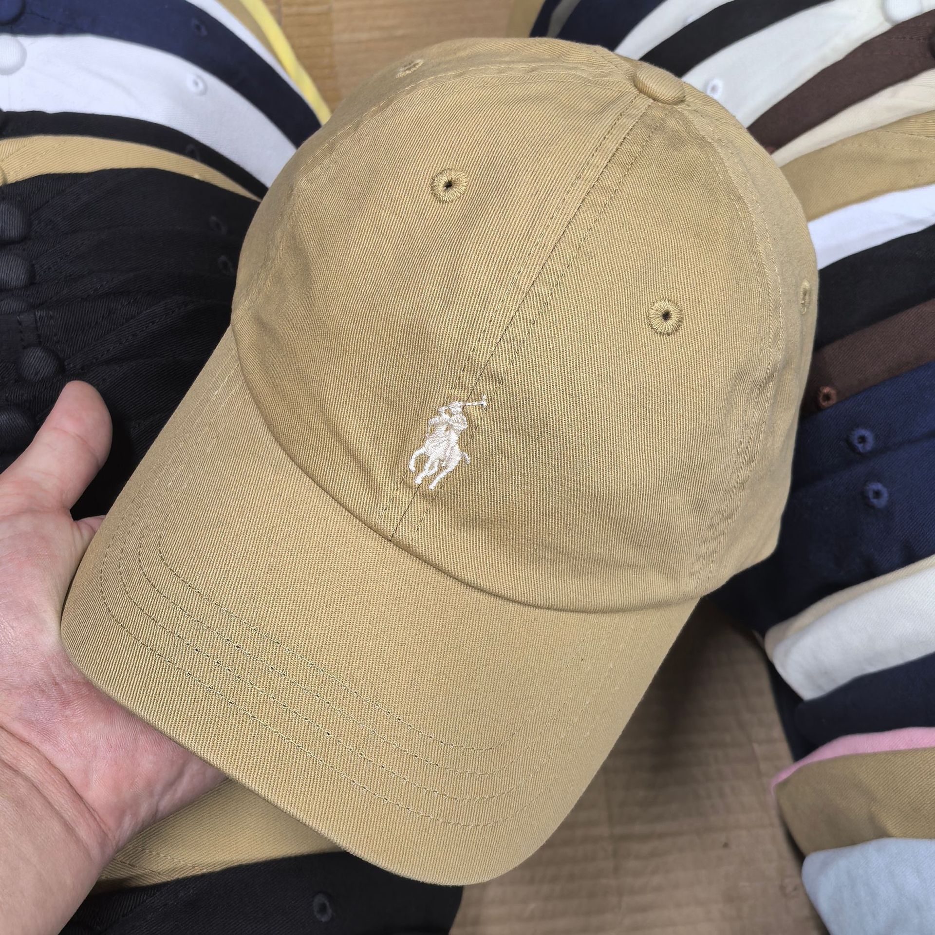 スキャン可能なRLラフハット男性と女性のひさしキャップポニーマーク刺繍グレーソフトトップポロポール野球帽