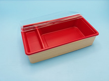 中化一次性餐盒日式折箱新品日式盖饭创意便当盒鳗鱼饭仿木制