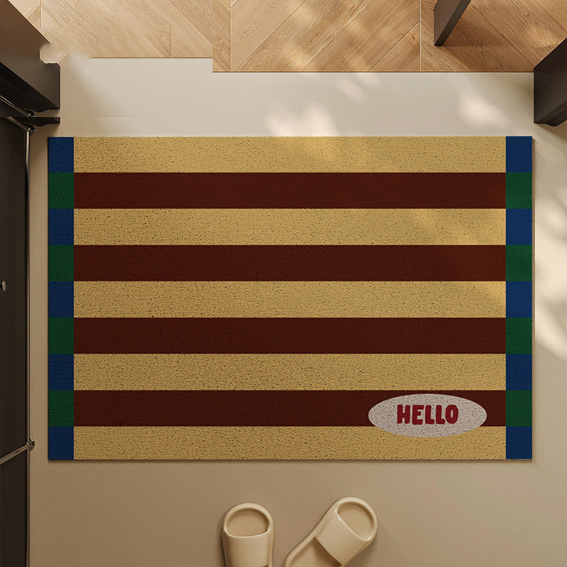 Factory wholesale silk ring porch mat home non-slip door mat home silent wind carpet dirt-resistant easy to take care of the mat Factory wholesale silk ring porch mat home non-slip door mat home silent wind carpet dirt-resistant easy to take care of the mat