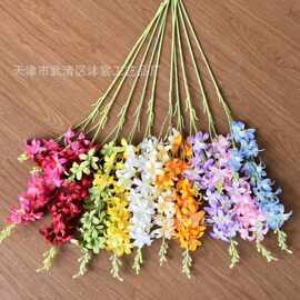 仿真2叉小飞燕草婚庆路引假花束 室内装饰新款花朵婚礼堂插花
