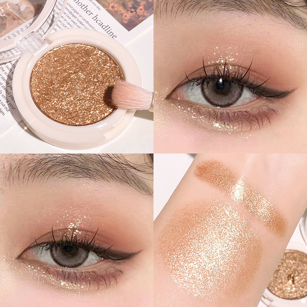 La sombra de ojos monocromática de HISYI ilumina naturalmente la paleta de sombras de ojos de rubor monocromático nacarado mate para estudiantes