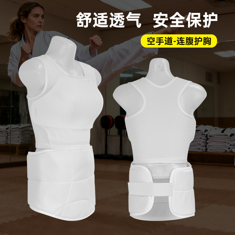 Karate Chest Protector for Women, Abdominal Protector, Oxford Cloth Training Protective Gear, Fighting and Sanda Sports Protective Vest, Abdominal Protector