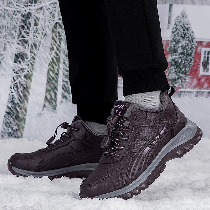 Пожилая обувь женская бархатная зимняя теплая мама водонепроницаемая нескользящая спортивная обувь шерстяная обувь для пожилых людей