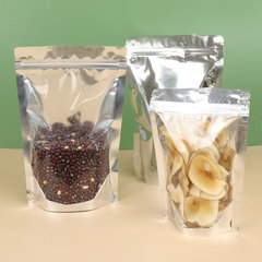 Thickened, Self-Standing, Zip-Lock Bags with Aluminum Foil—Semi-Transparent, Stand-Up Pouches for Nuts, Tea, and Food Packaging