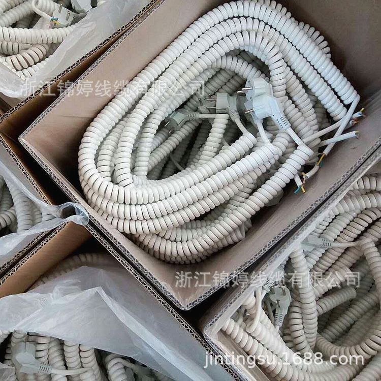 Factory Direct PU spring wire TPU slingshot wire European plug spiral wire European standard plug spring power cord Factory Direct PU spring wire TPU slingshot wire European plug spiral wire European standard plug spring power cord