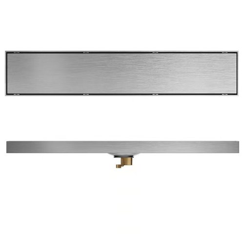 Extended invisible shower drain odor-proof bathroom sink drain odor-hiding hidden rectangular long copper core