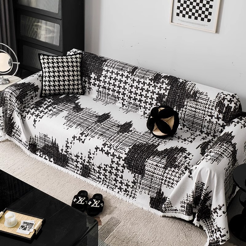 Toalla de tela para sofá de estilo ins Four Seasons Universal 2025 Nuevo conjunto de cubierta completa Cubierta universal Cojín de sofá antideslizante